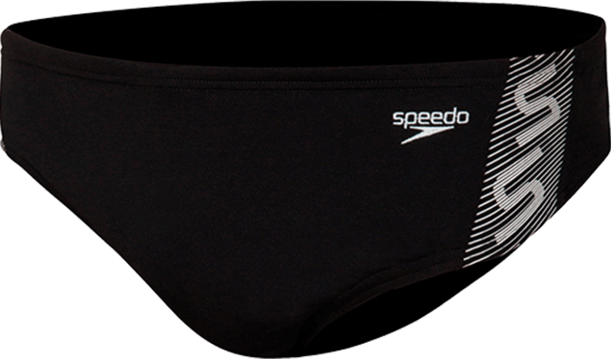 Speedo Mens Monogram Brief - Black/White