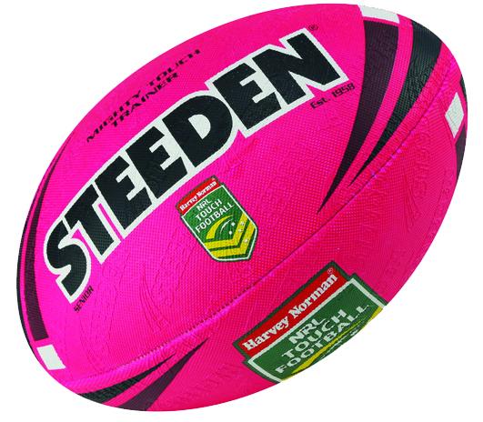 Steeden NRL Mighty Touch Trainer Senior Football - Pink