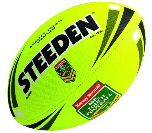 Steeden NRL Mighty Touch Trainer Senior Football - Yellow