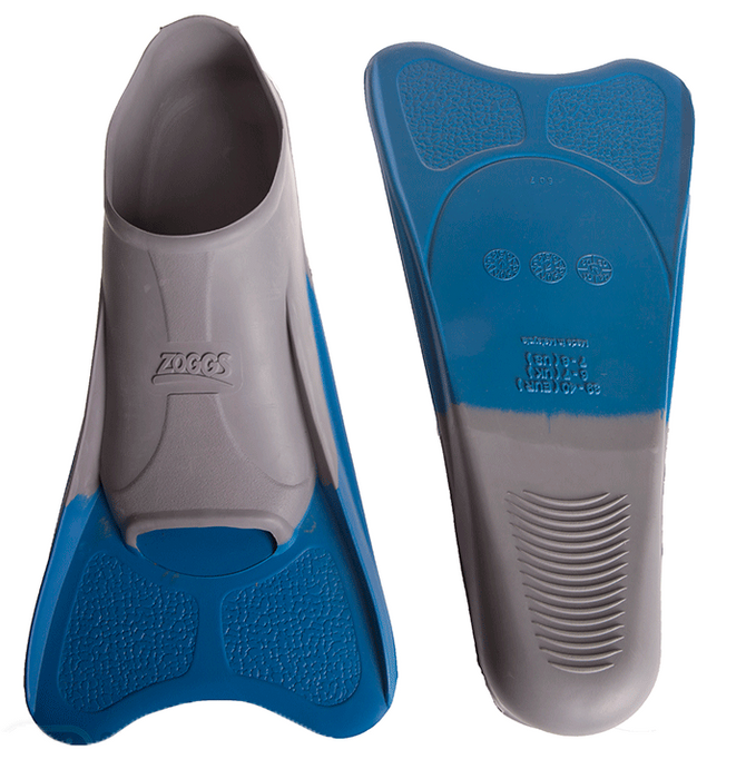 Zoggs Ultra Blue US Size 2-3 Training Fin - Red