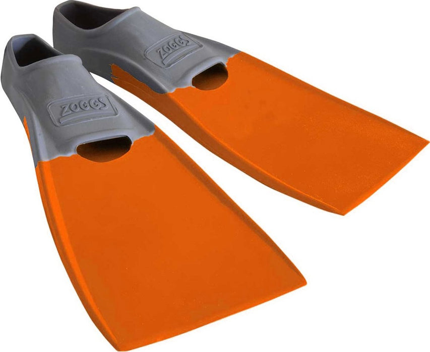 Zoggs Long Blade US Size 10-12 Rubber Junior Training Fin - Orange