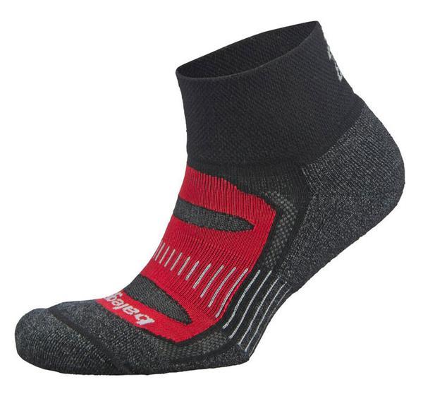 Balega Medium Blister Resist Quarter Socks - Black/Red