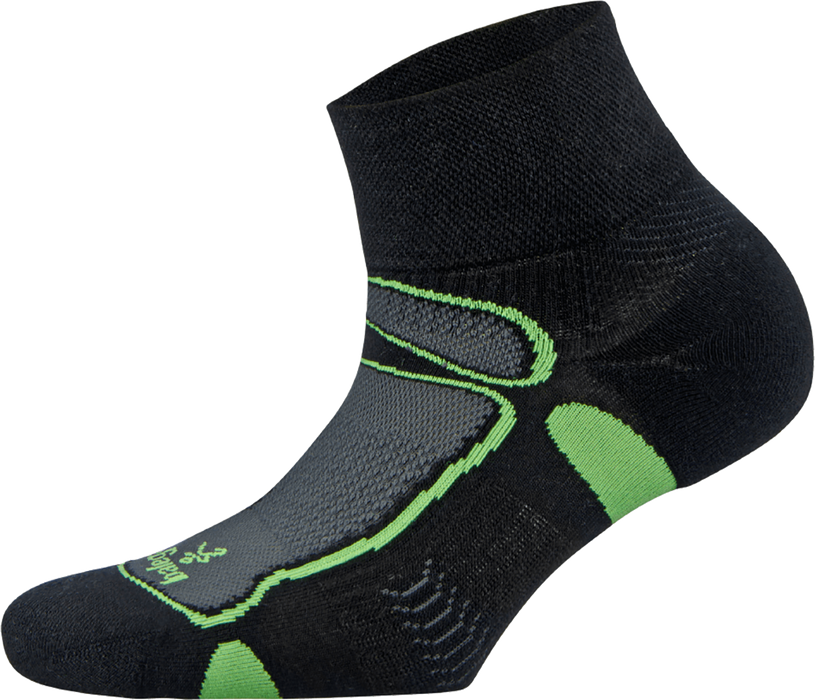 Balega Large Ultra Light Quarter Socks - Black/Lime