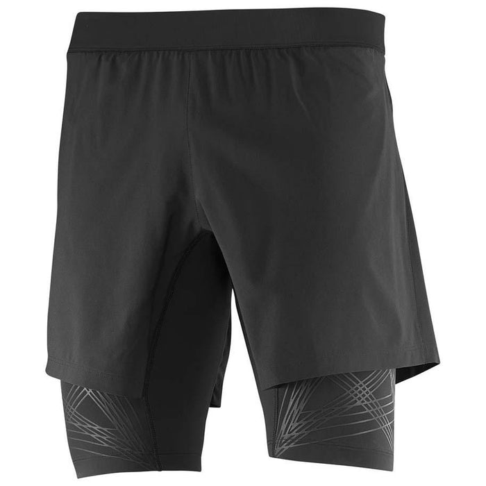 Salomon Mens Trail Runner Twinskin Shorts - Black