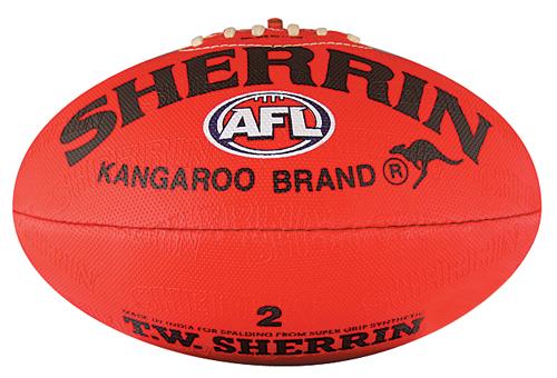 Sherrin Synthetic Size 2 AFL Ball - Red