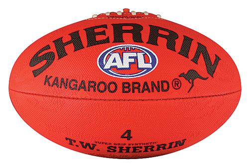 Sherrin Synthetic Size 4 AFL Ball - Red