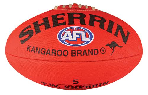 Sherrin Synthetic Size 5 AFL Ball - Red