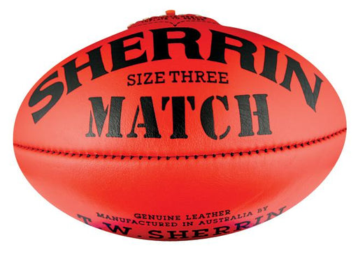 Sherrin Match Leather Size 3 AFL Ball - Red