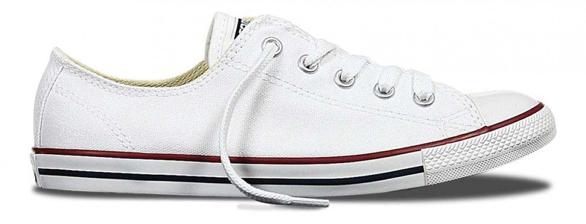 Converse Chuck Taylor All Star Dainty Ox Womens Casual Shoe - White/Red