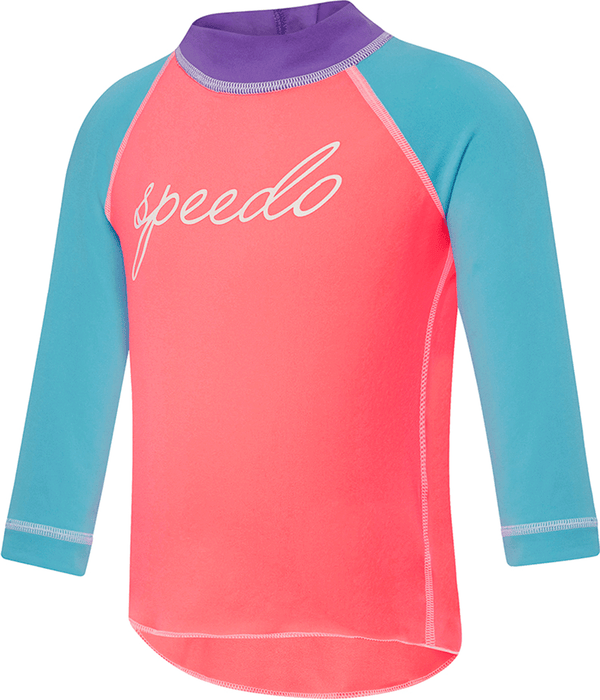 Speedo Junior Girls Logo Long Sleeve Sun Top