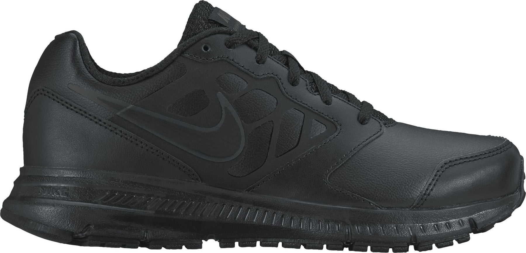 Nike Downshifter 6 LTR Grade School Boys Running Shoe - Black/Anthracite