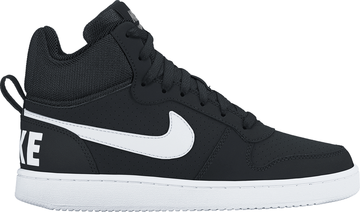 Nike Court Borough Mid Mens Basketball Shoe - Black/White