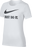 Nike Womens Sportswear Just Do It Swoosh Crew Neck Tee - White/Black