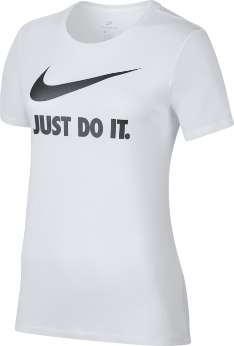 Nike Womens Sportswear Just Do It Swoosh Crew Neck Tee - White/Black