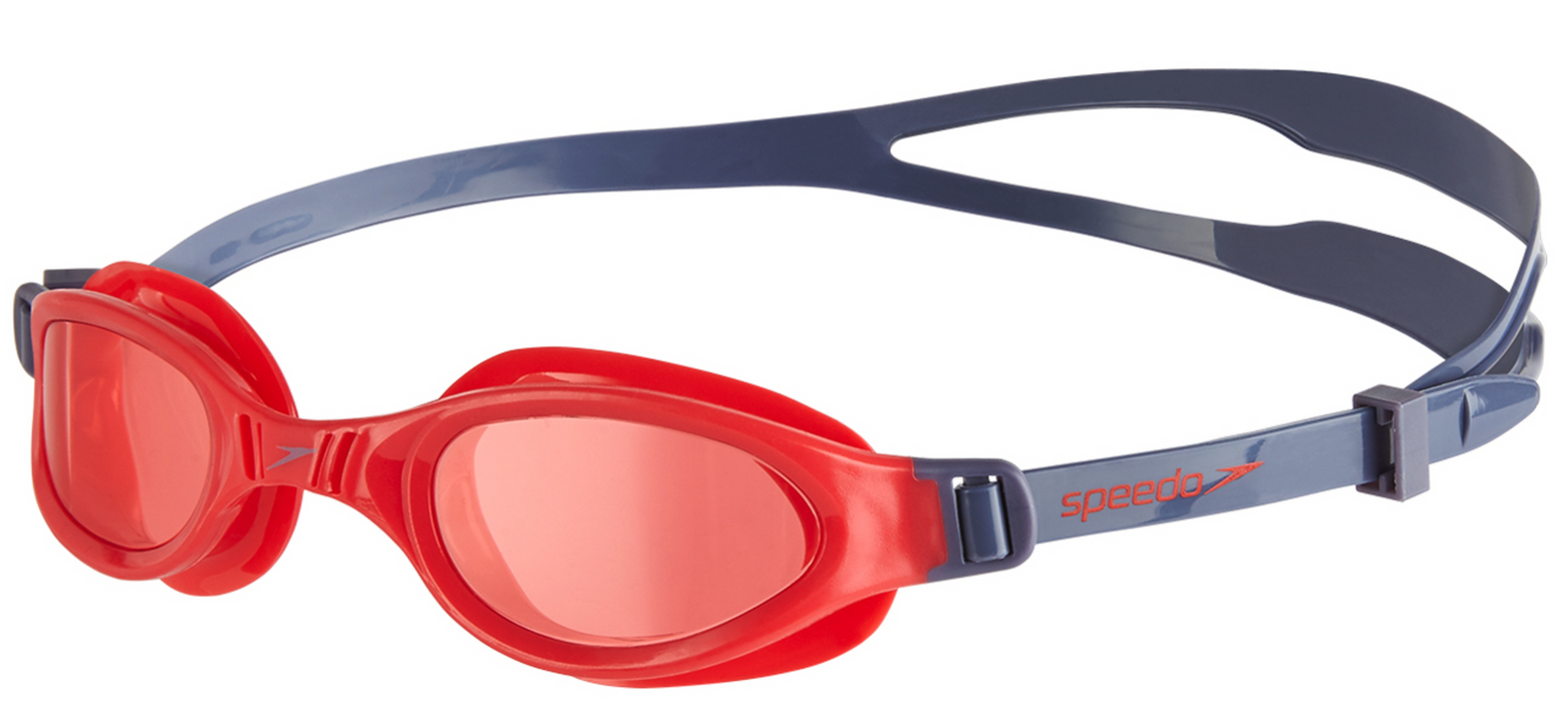 Speedo Futura Plus Junior Swim Goggles - Vita Grey/Lava Red