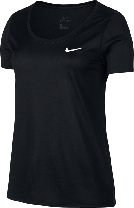 Nike Womens Dry Leg Scoop Tee - Black/White