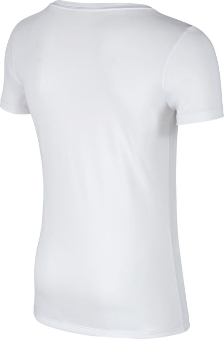 Nike Womens Dry V-Neck Training Tee - White/Black