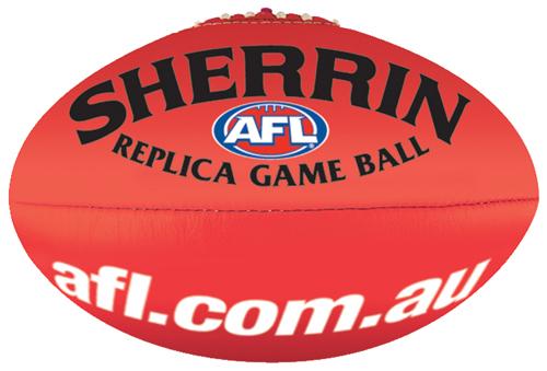 Sherrin Leather Replica Size 5 AFL Ball-Red