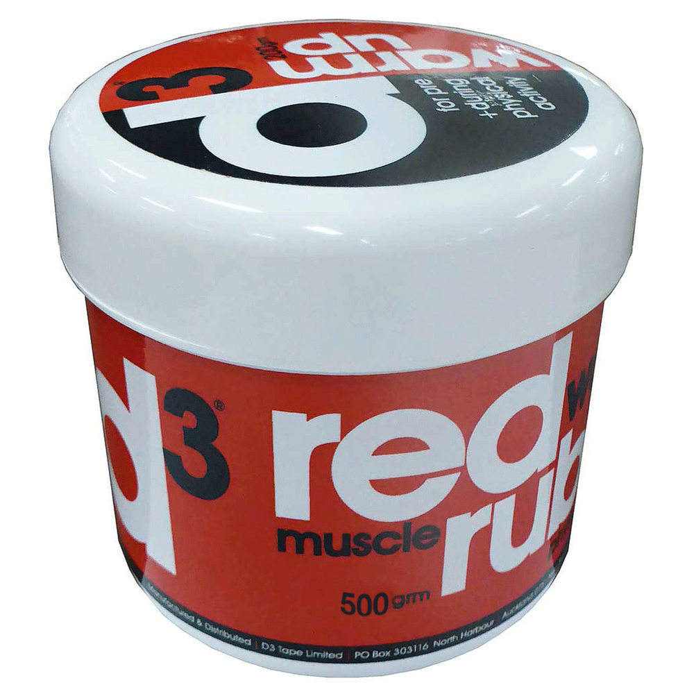 D3 Kinesiology 500gr Red Warm Up Rub