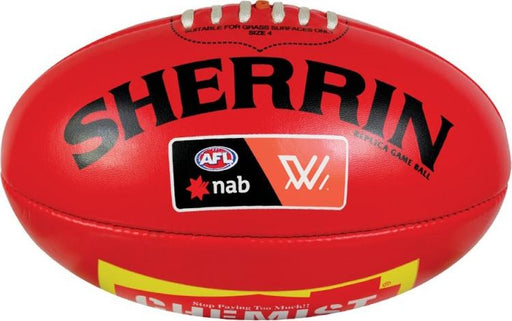 Sherrin AFLW Replica Game Ball - Red