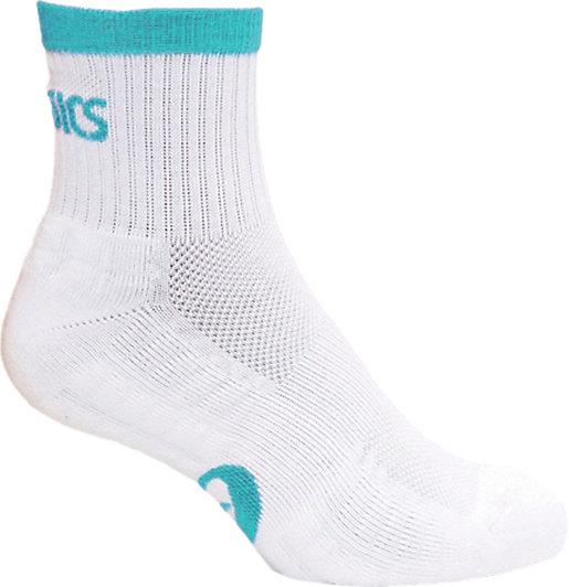 Asics Pace Quarter Sock - White/Ocean Blue