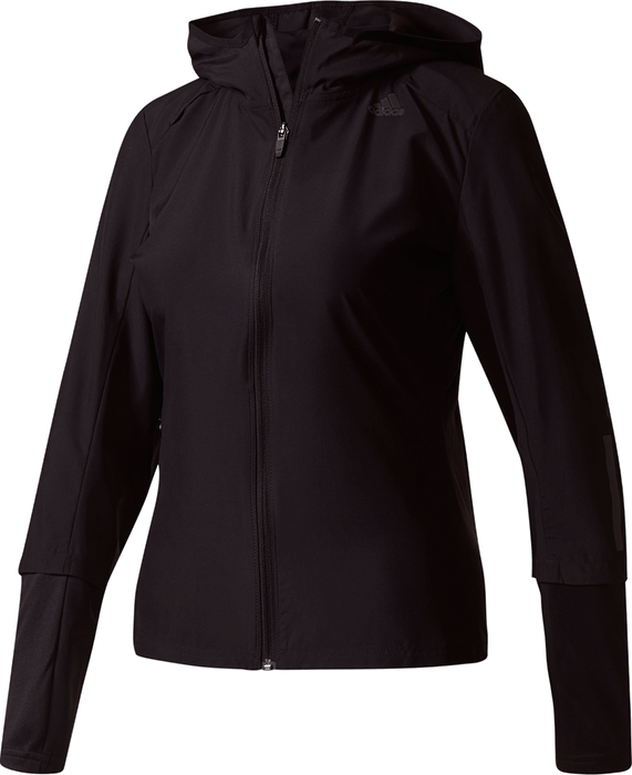 Adidas Womens Response Hooded Wind Jacket - Black