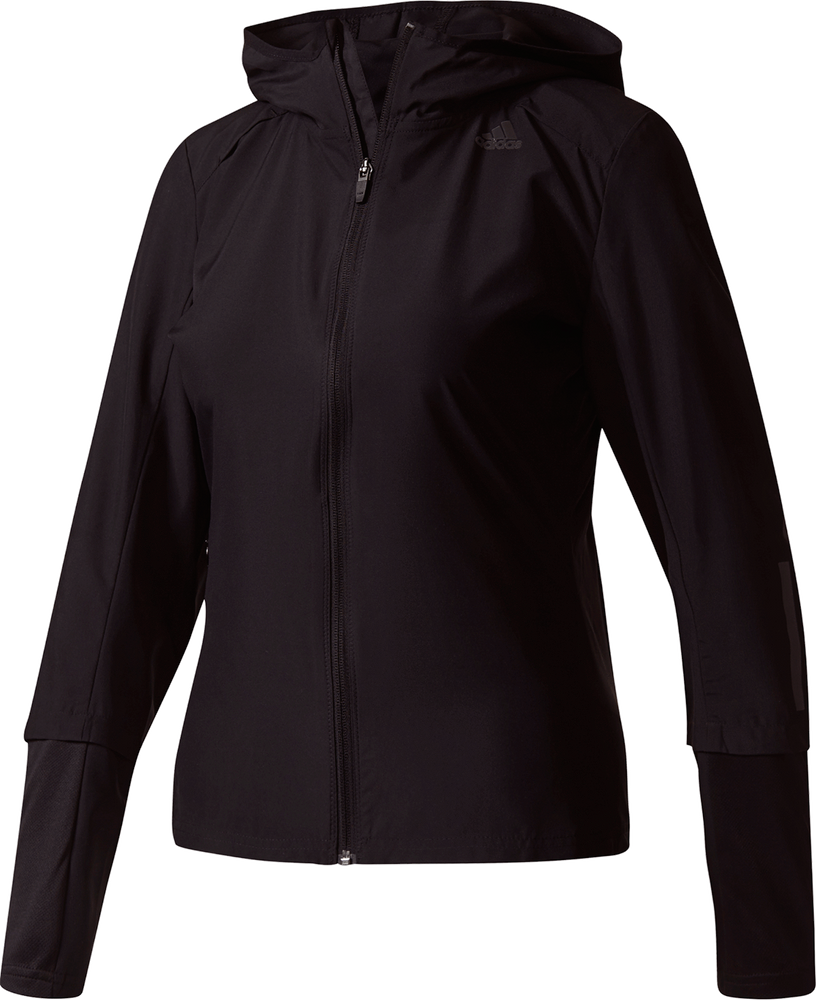 Adidas Womens Response Hooded Wind Jacket - Black