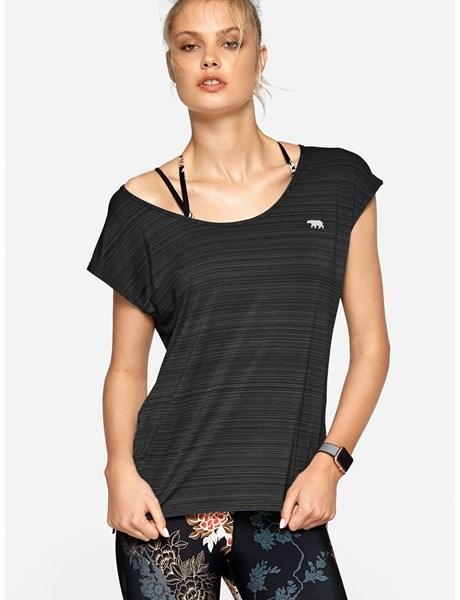 Running Bare Womens Cosmic Dolman Tee - Black Heather