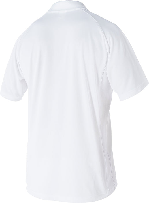 Asics Mens Short Sleeve Cricket Playing Polo Shirt - White