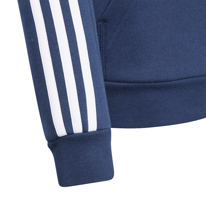 Adidas Boys 3-Stripe Full Zip Hoodie - Collegiate Navy/White