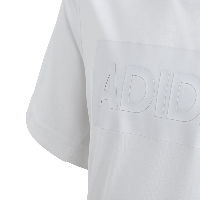 Adidas Boys Colour Block Tee - White/Mystery Ink