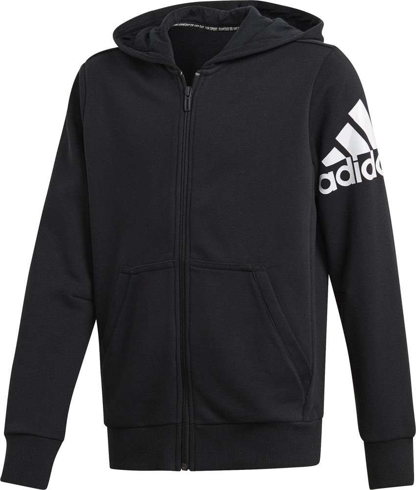 Adidas Boys Bos Fz Hoodie - Black/White