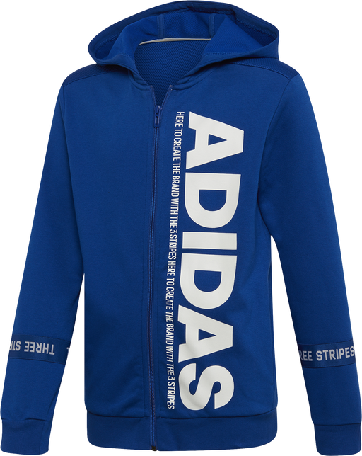 Adidas Boys Branded Fullzip Hoodie - Collegiate Royal