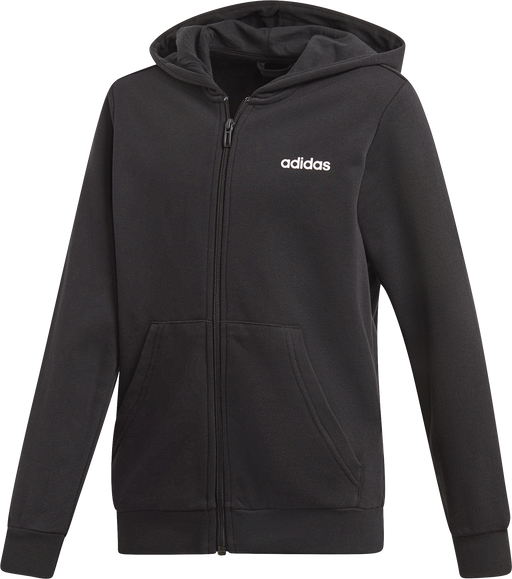 Adidas Boys Ess Linear Fz Hoodie - Black/White