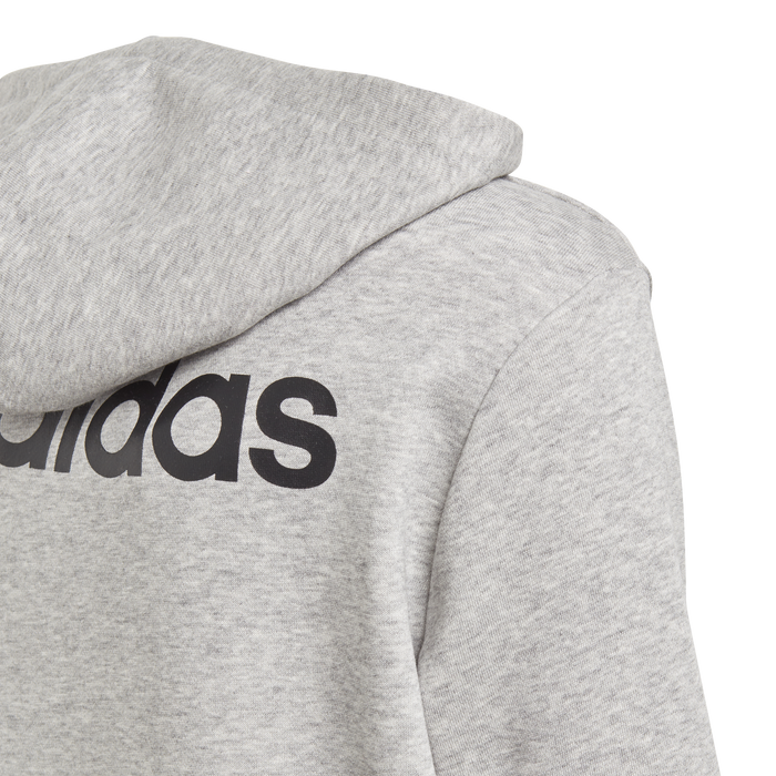 Adidas Boys Ess Linear Fz Hoodie - Medium Grey Heather