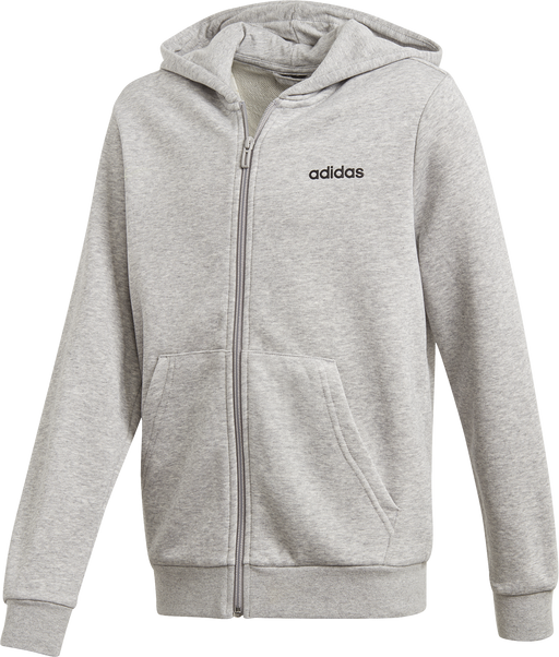 Adidas Boys Ess Linear Fz Hoodie - Medium Grey Heather