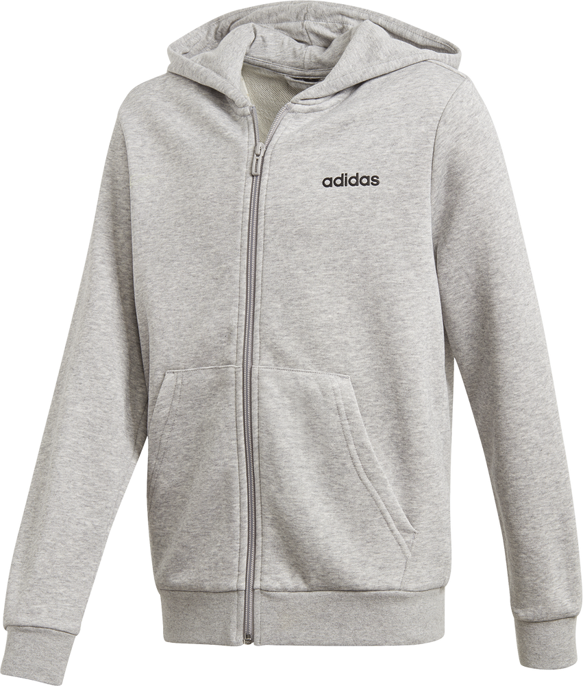 Adidas Boys Ess Linear Fz Hoodie - Medium Grey Heather