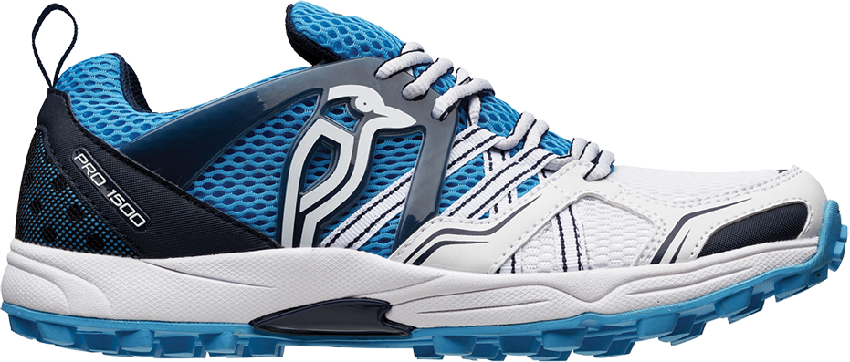 Kookaburra Pro 1500 Rubber Cricket Shoe - Blue/White