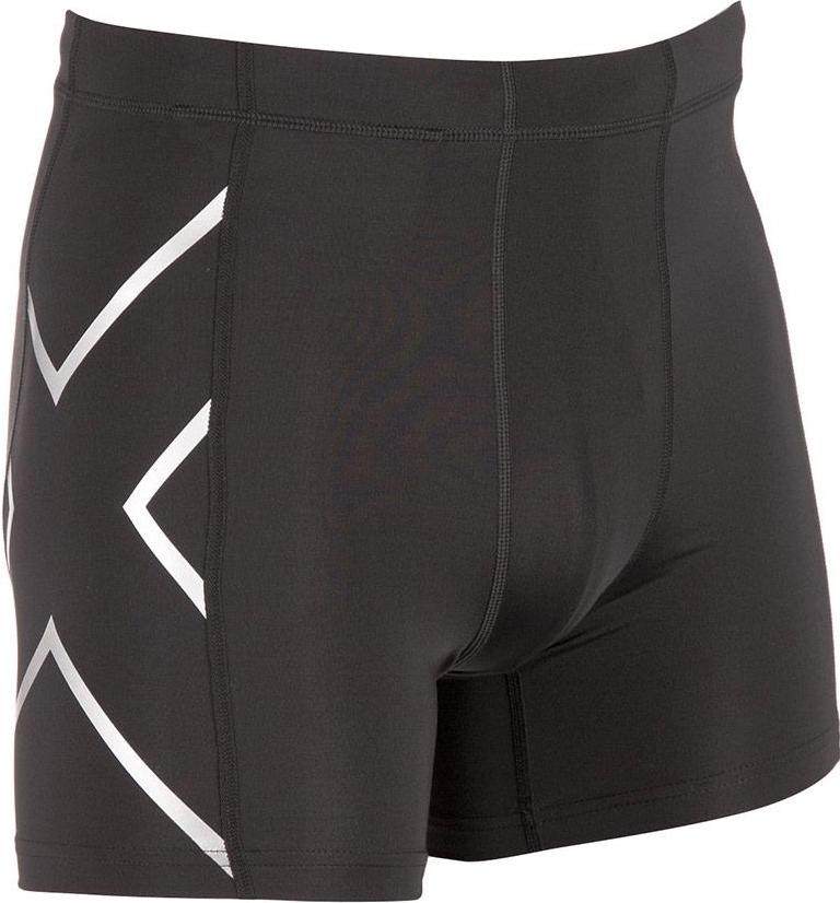 2XU TR2 Mens Compression 1/2 Short - Black/Silver