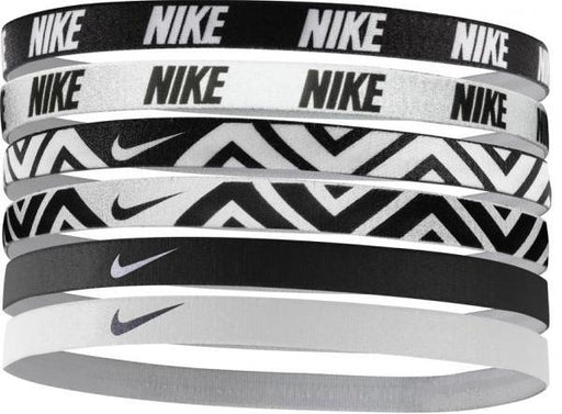 Nike Printed Headband 6 Pack - Black/White