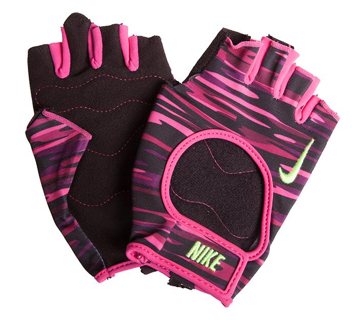 Nike Womens Fit Large Training Gloves - Pink/Black/Volt