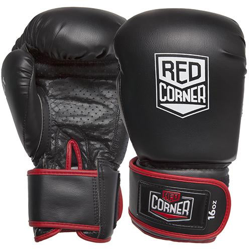 Red Corner Mens Bout Boxing Glove-Black