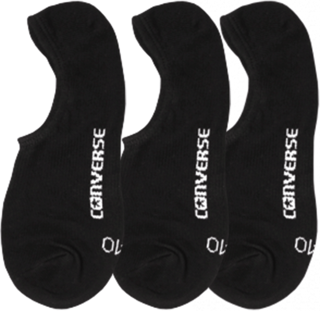 Converse Invisible 3pk Socks - Black