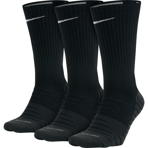 Nike 3 Pack Dry Cushion Crew Sock - Black/Anthracite