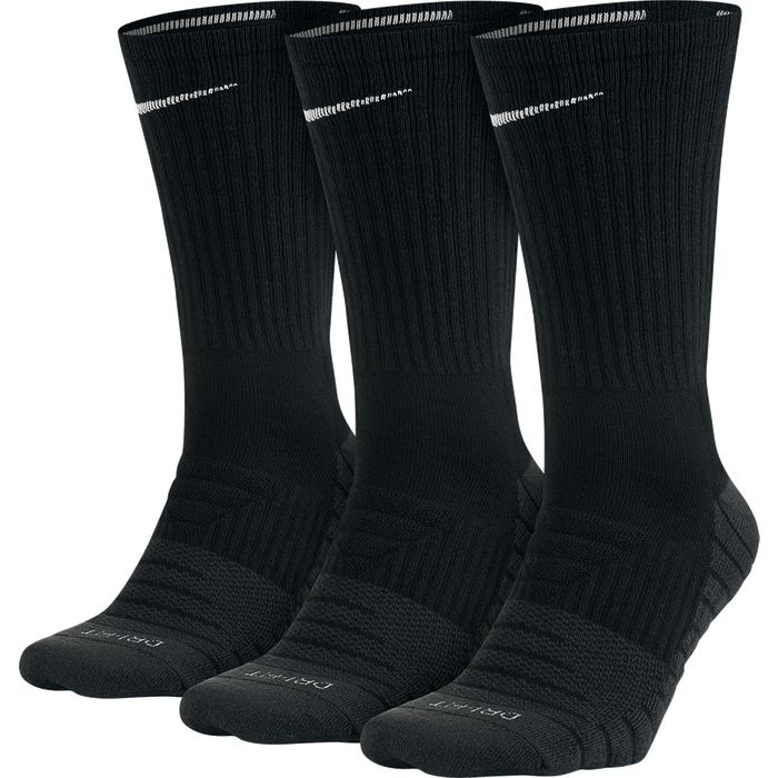 Nike 3 Pack Dry Cushion Crew Sock - Black/Anthracite