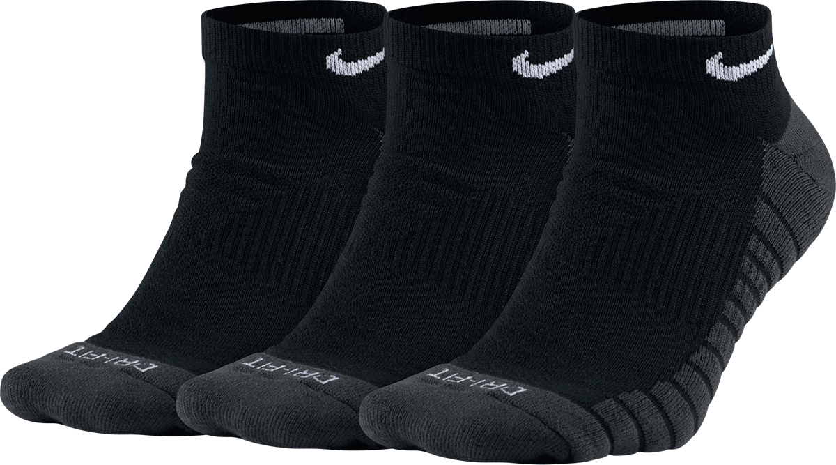 Nike 3 Pack Dry Cushion No-Show Socks - Black/Anthracite