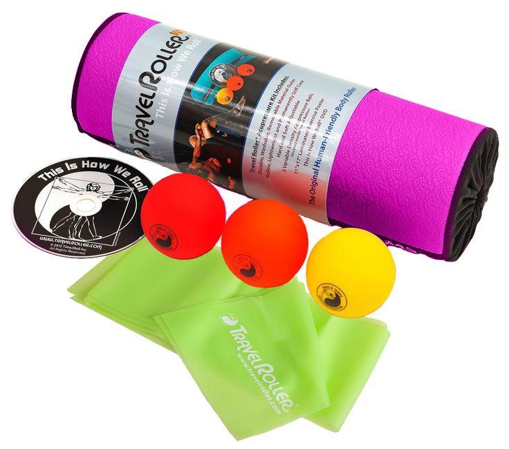 Travel Roller Kit with Acupressure Balls-Pink