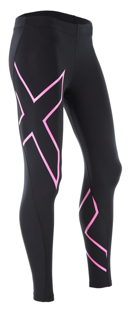 2XU TR2 Womens Compression Tights - Black/Fluro Pink